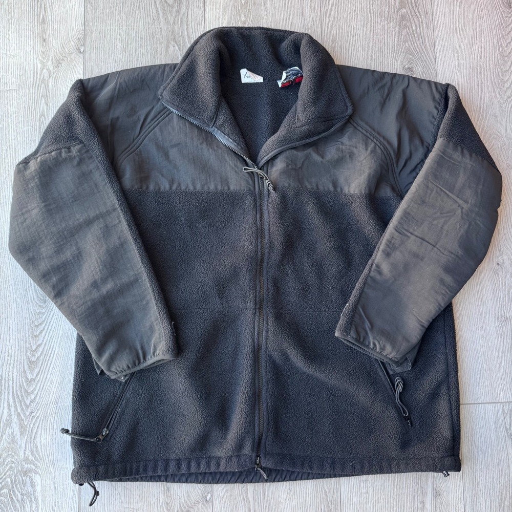 Vintage Military Polartec Fleece Jacket Black XL Cold Weather US Army Gen II L3